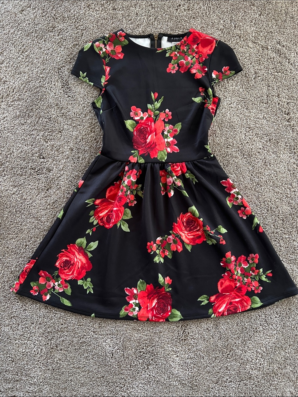Black floral dress